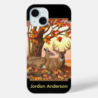 Whitetail Deer in Autumn New England Fall Colours