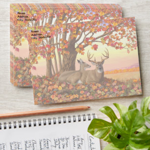 Whitetail Deer in Autumn New England Fall Colours Envelope