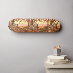 Whitetail Deer in Autumn New England Fall Colours Skateboard