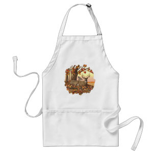 Whitetail Deer in Autumn New England Fall Colours Standard Apron
