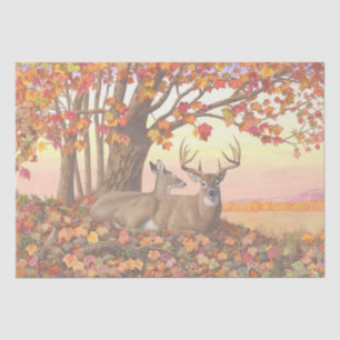 Whitetail Deer in Autumn New England Fall Colours Tissue Paper