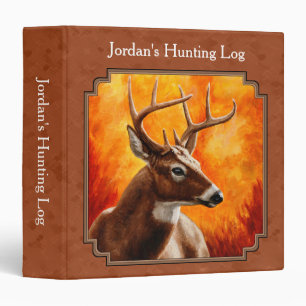 Whitetail Deer in Autumn Reddish Brown Binder