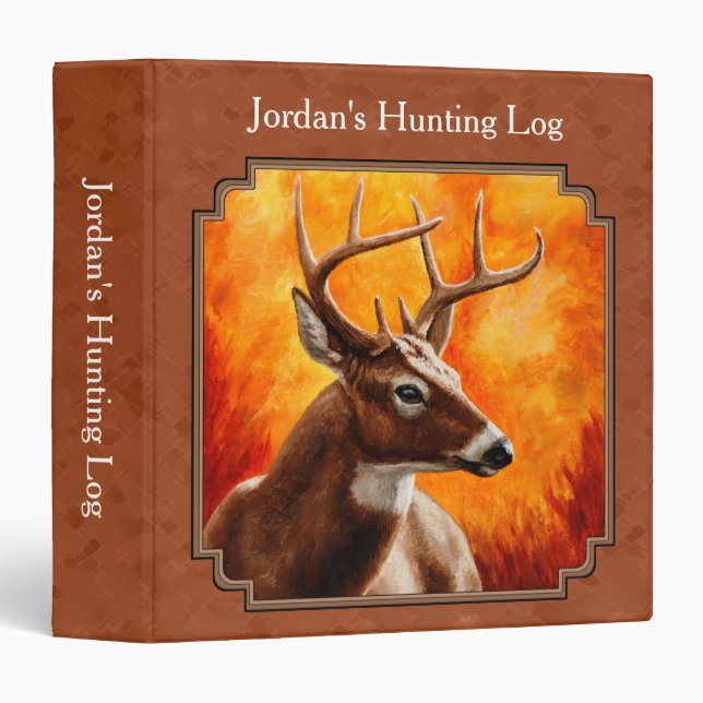 Whitetail Deer in Autumn Reddish Brown Binder (Front/Spine)