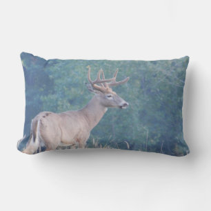 Whitetail Deer Profile in Field Lumbar Pillow
