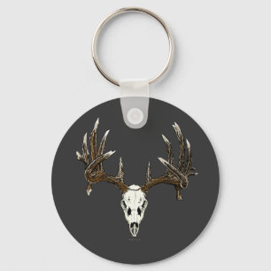 Whitetail deer skull 1 keychain