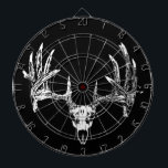 Whitetail deer skull w dartboard<br><div class="desc">Whitetail deer skull</div>