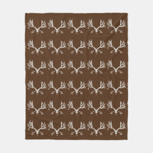 Whitetail deer skull w fleece blanket