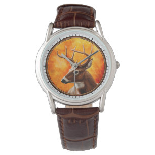 Whitetail Deer Trophy Buck Head Watch
