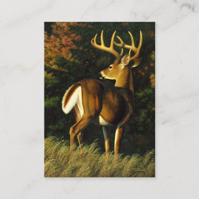 Whitetail Deer Trophy Buck Hunting Business Card (Front)