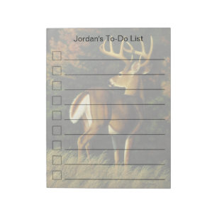 Whitetail Deer Trophy Buck Hunting Notepad