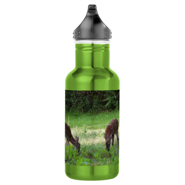 Whitetail Fawns in a Grassy Field 532 Ml Water Bottle (Right)