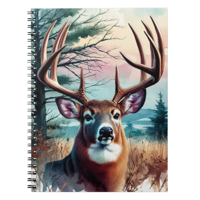 "Whitetail Majesty" Watercolor Journal (Front)