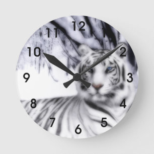 WhiteTiger Round Clock
