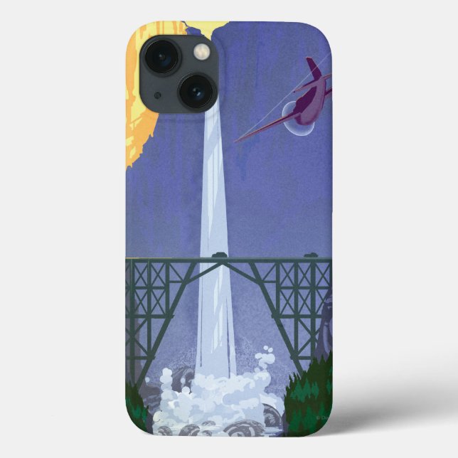 Whitewall Falls Illustration Case-Mate iPhone Case (Back)