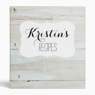 whitewashed Barn Wood White Woodgrain Binder