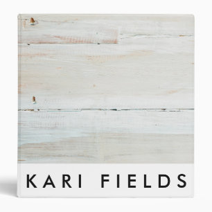 whitewashed Barn Wood White Woodgrain Binder