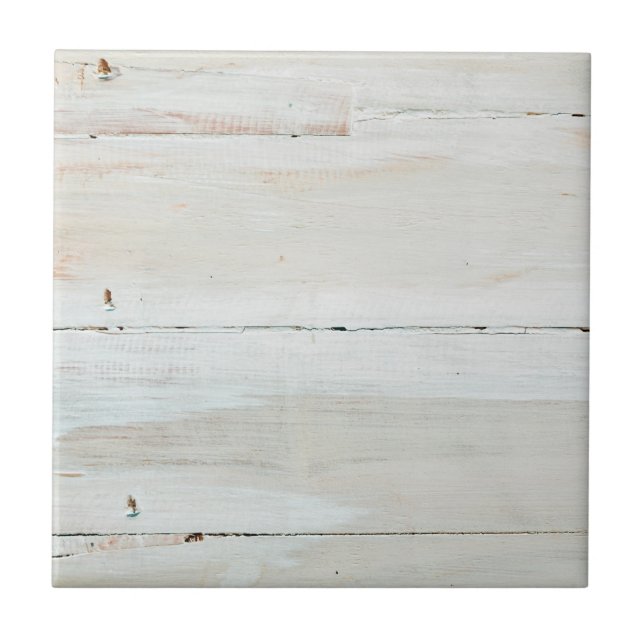 Whitewashed Barn Wood White Woodgrain Tile (Front)