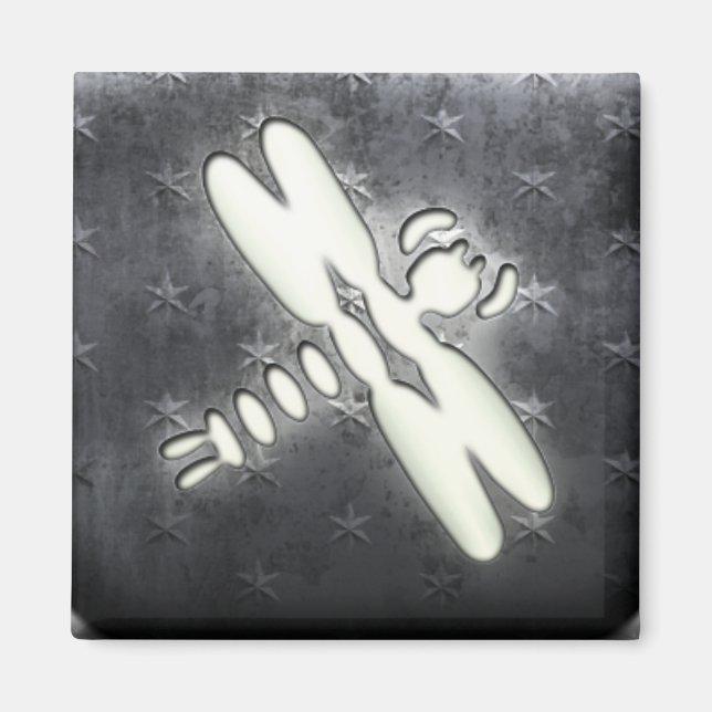 Whitewashed Dragonfly Magnet (Front)