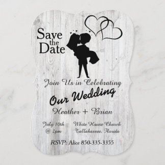 Whitewashed Wedding Invitation