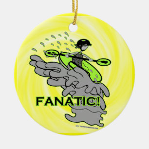 Whitewater Fanatic! Ceramic Ornament