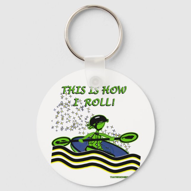Whitewater Kayak Roll Keychain (Front)