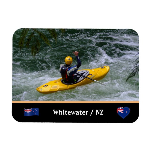 Whitewater, Rapids & River Adrenaline /New Zealand Magnet (Horizontal)