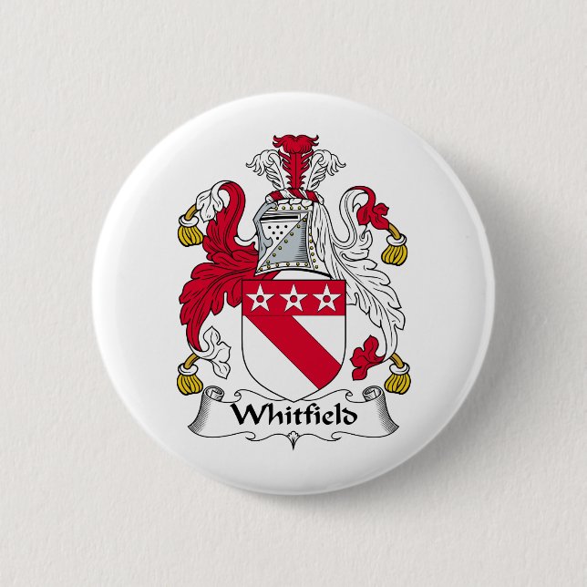Whitfield Family Crest 2 Inch Round Button (Front)