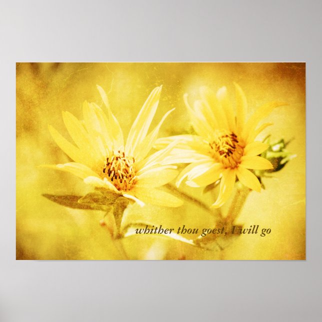 Whither Thou Goest Wildflower Art Poster (Front)