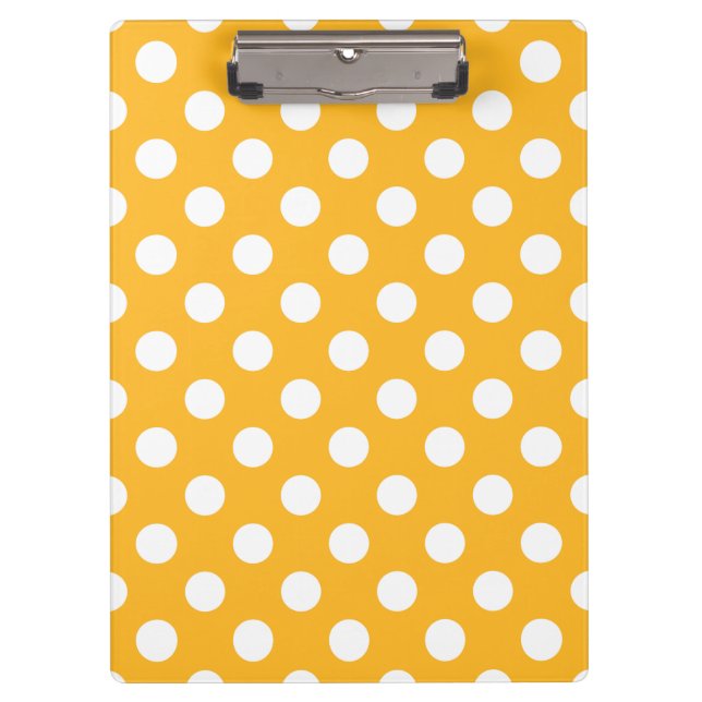 Whitle polka dots on yellow clipboard (Front)