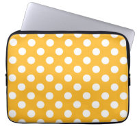 Whitle polka dots on yellow