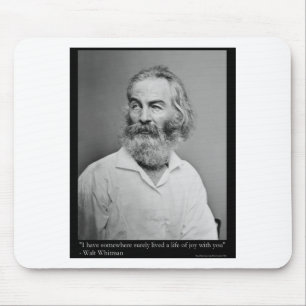 Whitman Life Of Joy Love Quote Gifts Tees Mugs Etc Mouse Pad