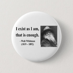 Whitman Quote 3b 2 Inch Round Button