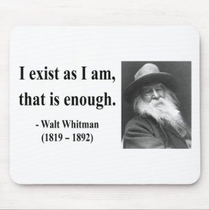 Whitman Quote 3b Mouse Pad