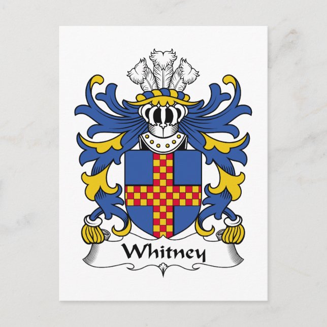 Whitney Family Crest Postcard (Front)