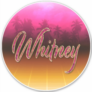 Whitney Prénom Golden Pink Autocollants