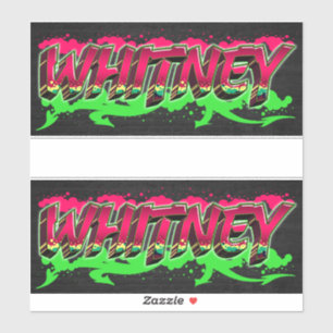 Whitney Vorname Name Graffiti Aufkleber Sticker