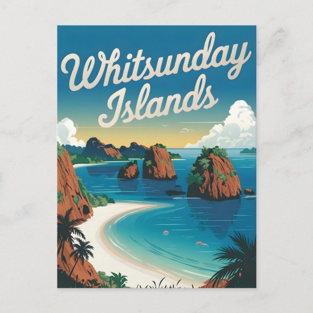 Whitsunday Island Australia Vintage Postcard (Front)