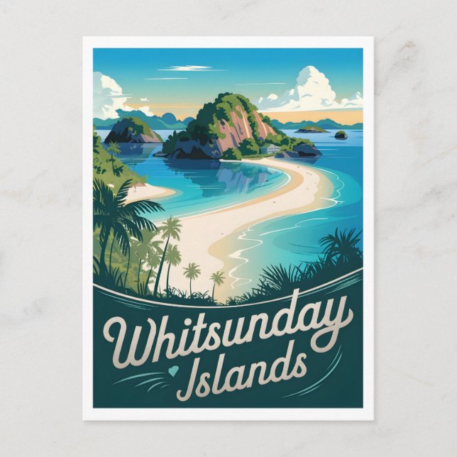 Whitsunday Island Australia Vintage Postcard (Front)