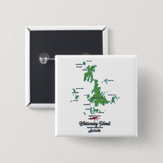 Whitsunday Islands Australia map poster 2 Inch Square Button
