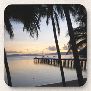 Whitsunday Islands Sunset Hard Plastic Coaster