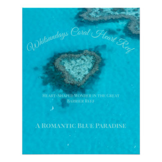 Whitsundays Coral Heart Reef – Romantic Poster