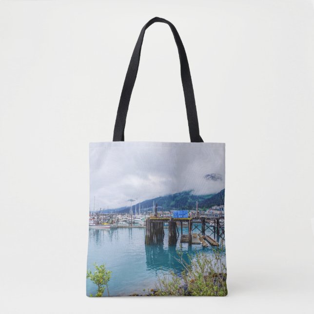 Whittier Alaska Harbour Tote Bag (Front)