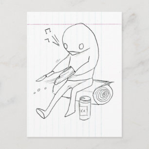 whittlin', whistlin', and drinkin' beer postcard