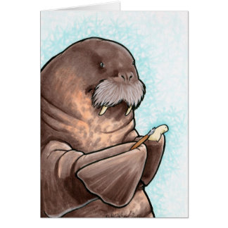 Whittling Walrus Card