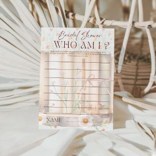 Who Am I Bridal Shower Game