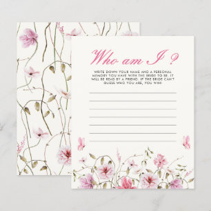 Who Am I Butterflies Bridal Shower Game