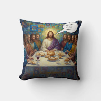 Who ate the cakes throw pillow