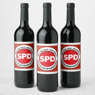 Who betrayed us? Social Democrats SPD demo Wine Label