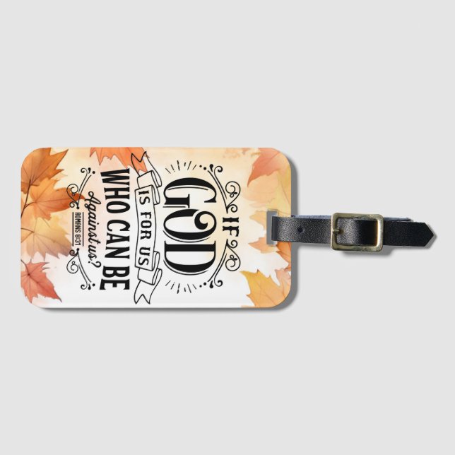 Who can be Against Us? Luggage Tag (Front Horizontal)