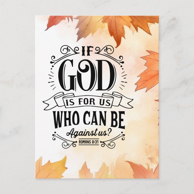 Who can be Against Us? Postcard (Front)